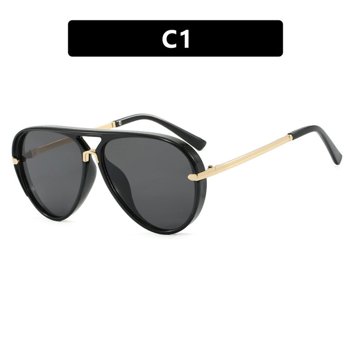 Damen modische Piloten-Sonnenbrille mit eleganten Metallakzenten Karnz