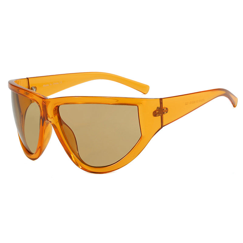 Damen futuristische Sonnenbrille mit sportlichem Design und flexiblen Gläsern Karnz