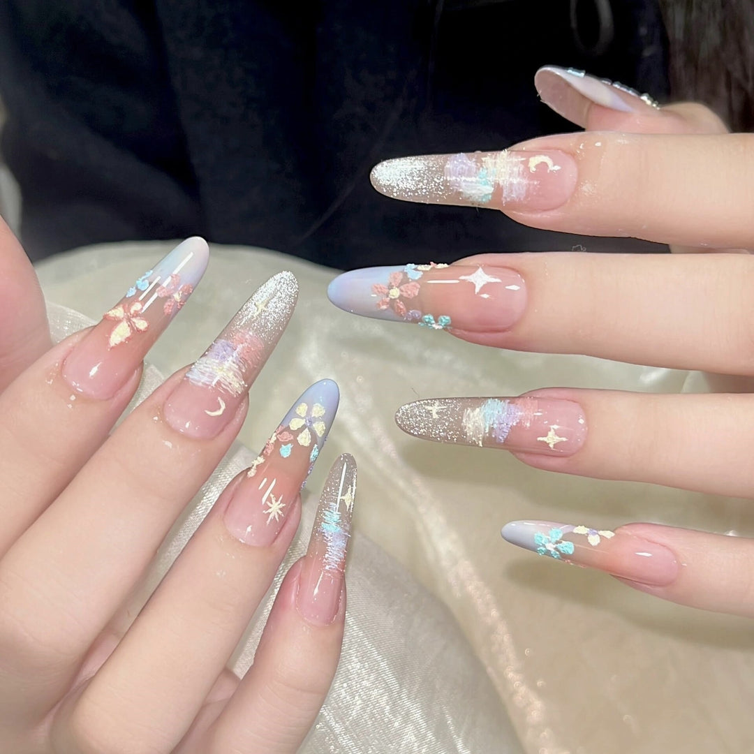 Glänzendes Ombré Press-On Nagelset