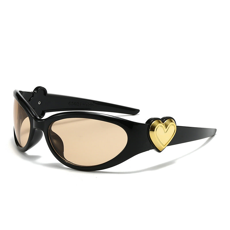 Damen modische Sonnenbrille im stilvollen Herzdesign Karnz