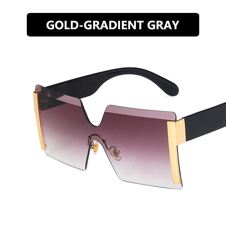 Damen futuristische oversized Sonnenbrille mit markantem Design Karnz
