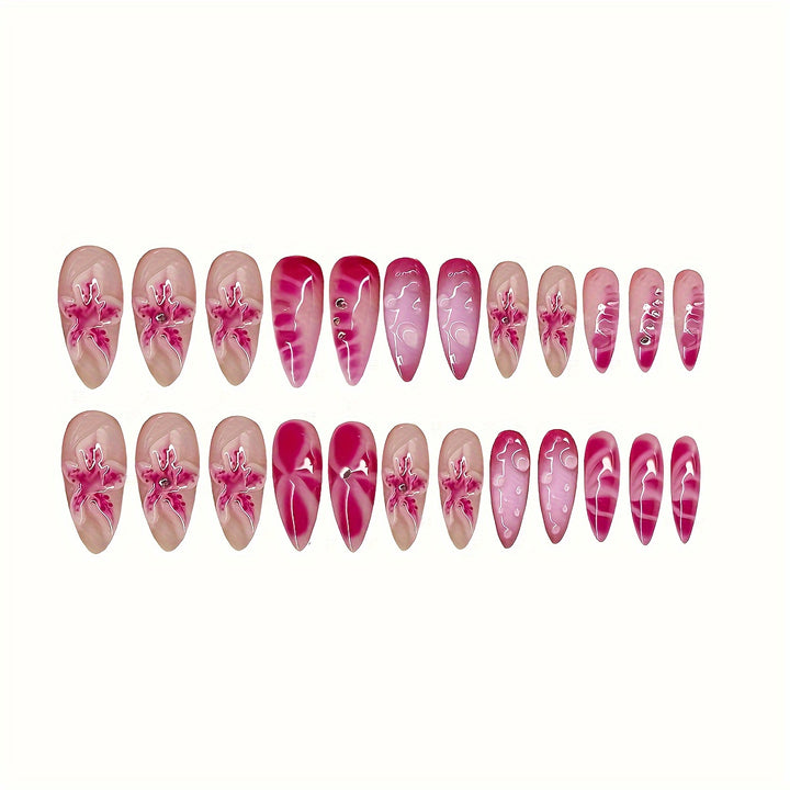 Dekorativer Press-On Nagelset Karnz