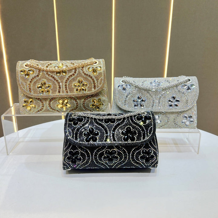 Verzierte florale Abend-Clutch