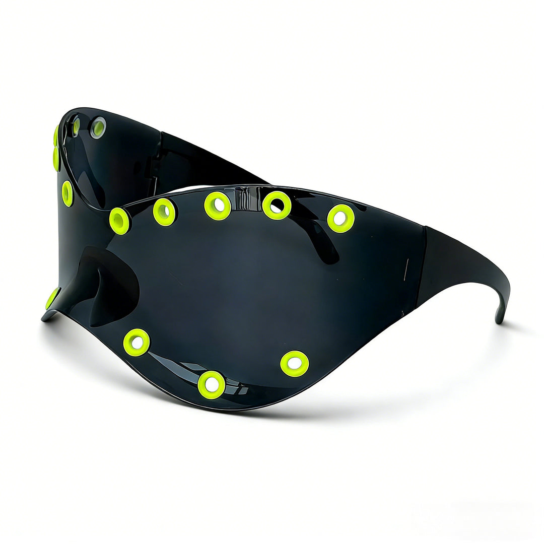 Damen Sportliche Designer-Sonnenbrille mit innovativen Metallakzenten Karnz
