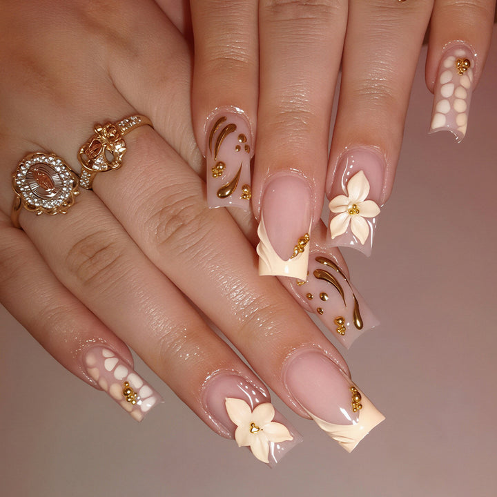 Dekorative 3D Blumen Nagelkunst Tipps Karnz