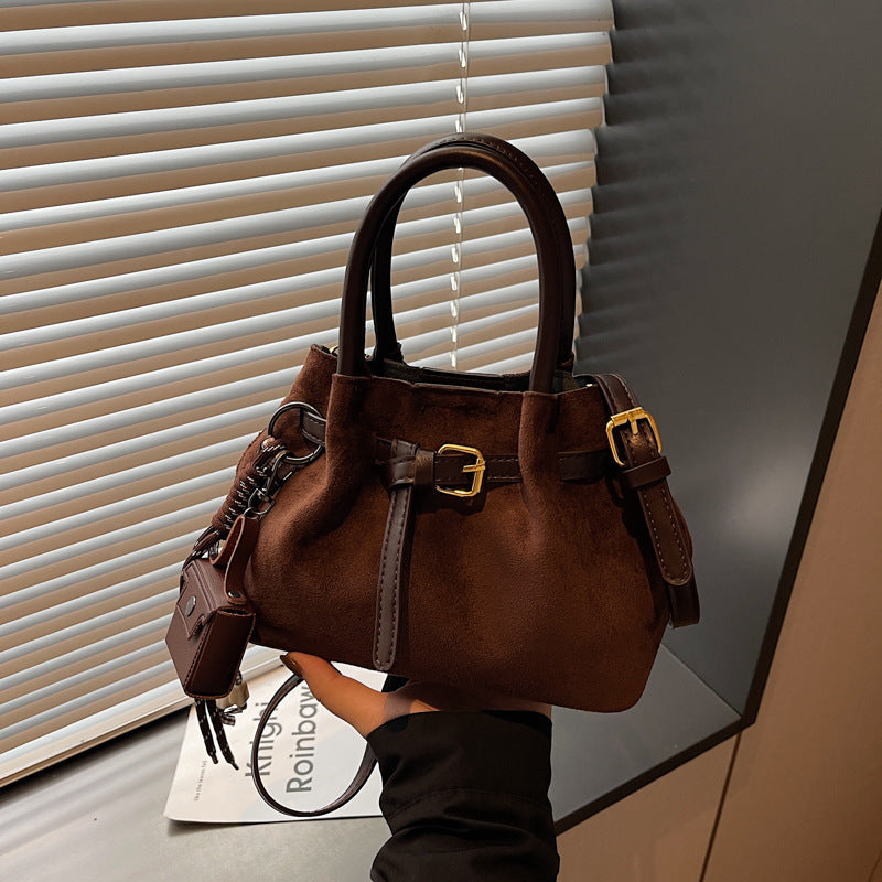 Elegante Wildleder Handtasche Karnz
