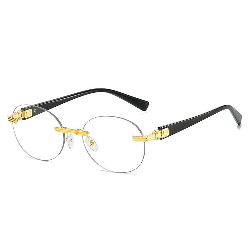 Damen modische Sonnenbrille mit transparentem Rahmen und flexibler Nasenauflage Karnz
