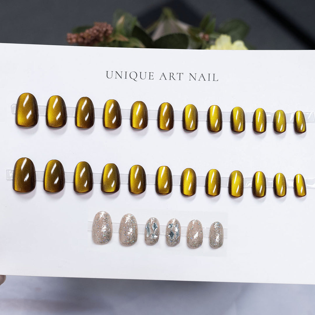 Hochglanz Press-On Nagelkunst