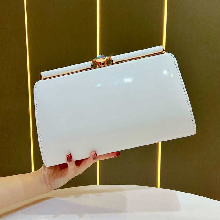 Elegante Patentleder Abend Clutch