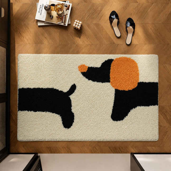 Dekorativer hundethematischer Teppich Karnz