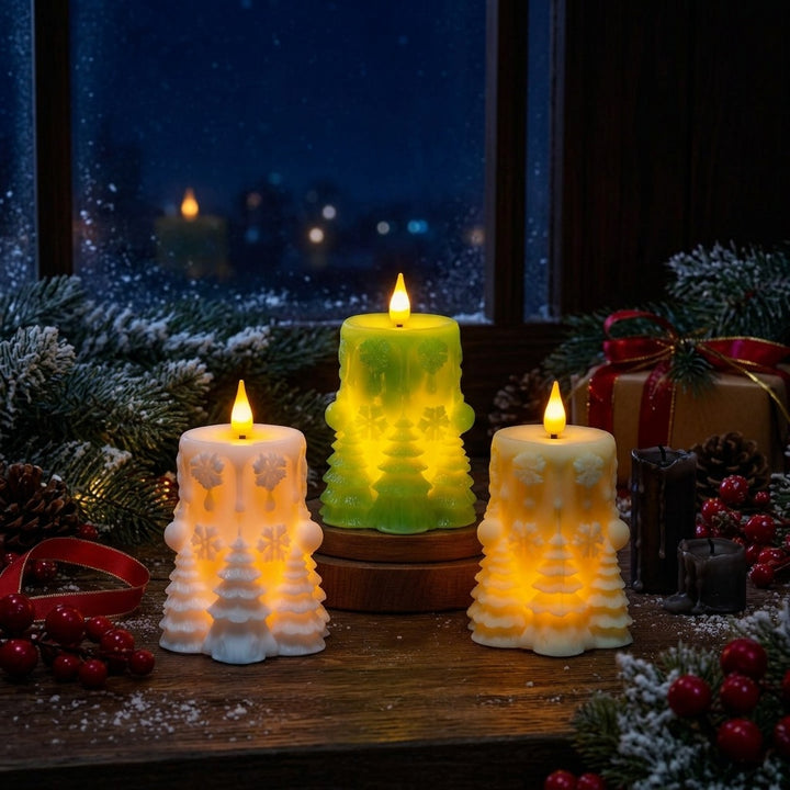 Winterliche Dekorationskerze