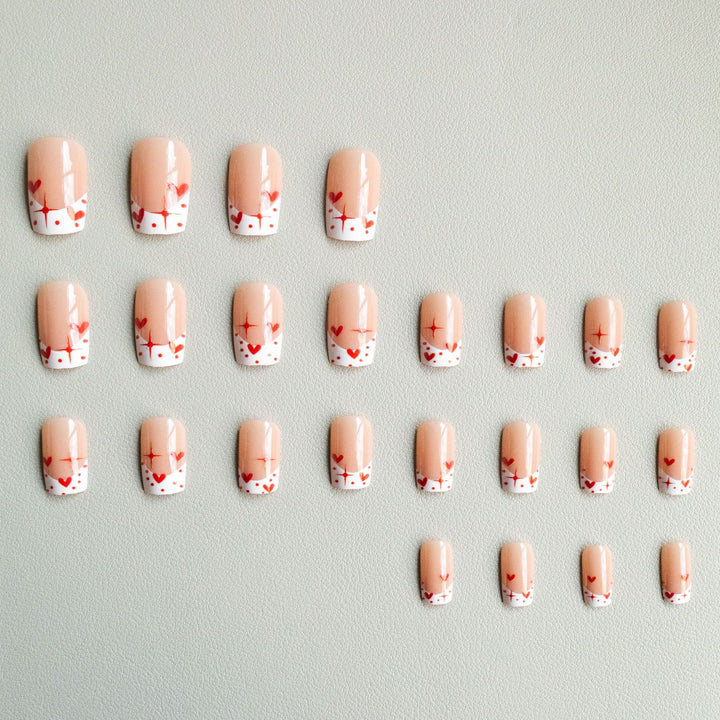 Romantische Herz-Themen Nagelkunst