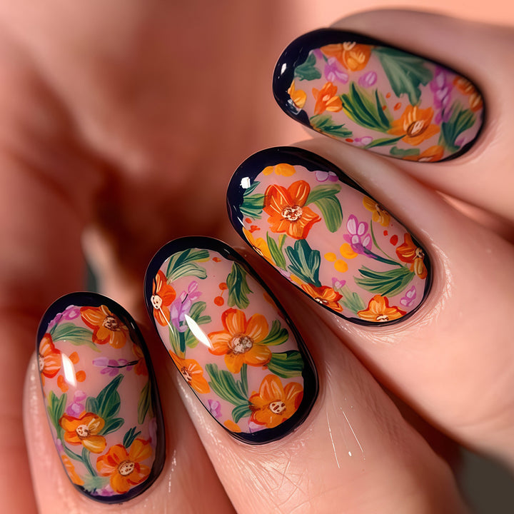 Saisonales thematisiertes Press-On-Nagelkunst-Set Karnz