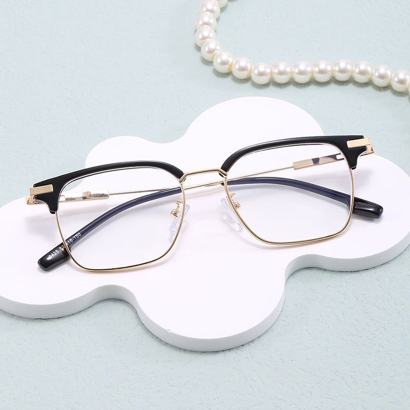 Damen quadratische Sonnenbrille mit leichtem Metallrahmen und breiten Bügeln Karnz