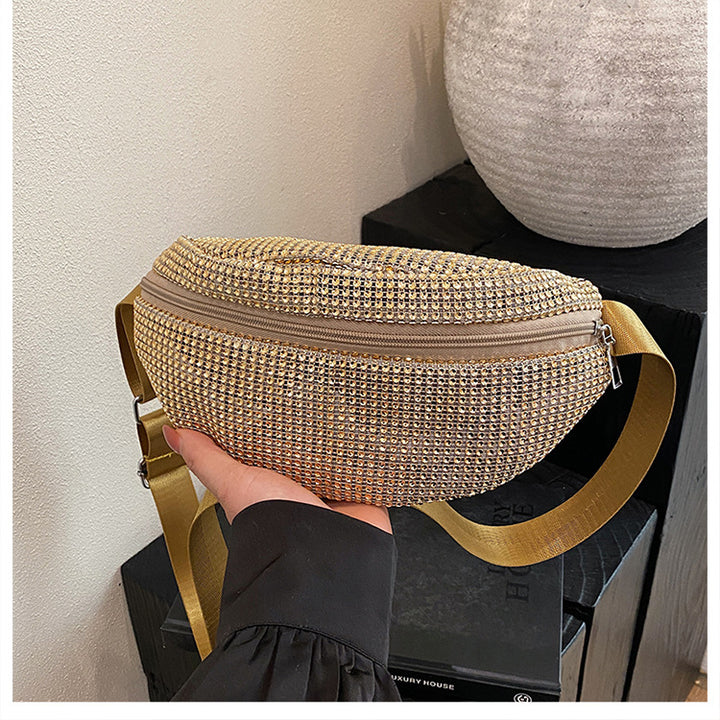 Schimmernde mit Strass verzierte Gürteltasche Karnz