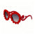 Damen Designer-Sonnenbrille mit floralen Akzenten Karnz