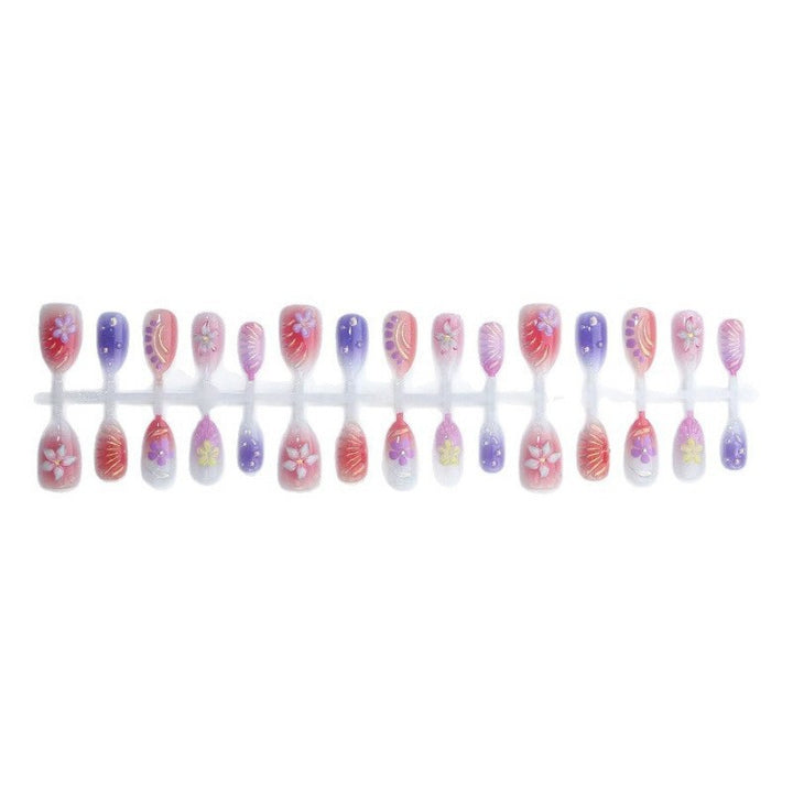Künstlerische Floral Press-On Nagelkollektion Karnz