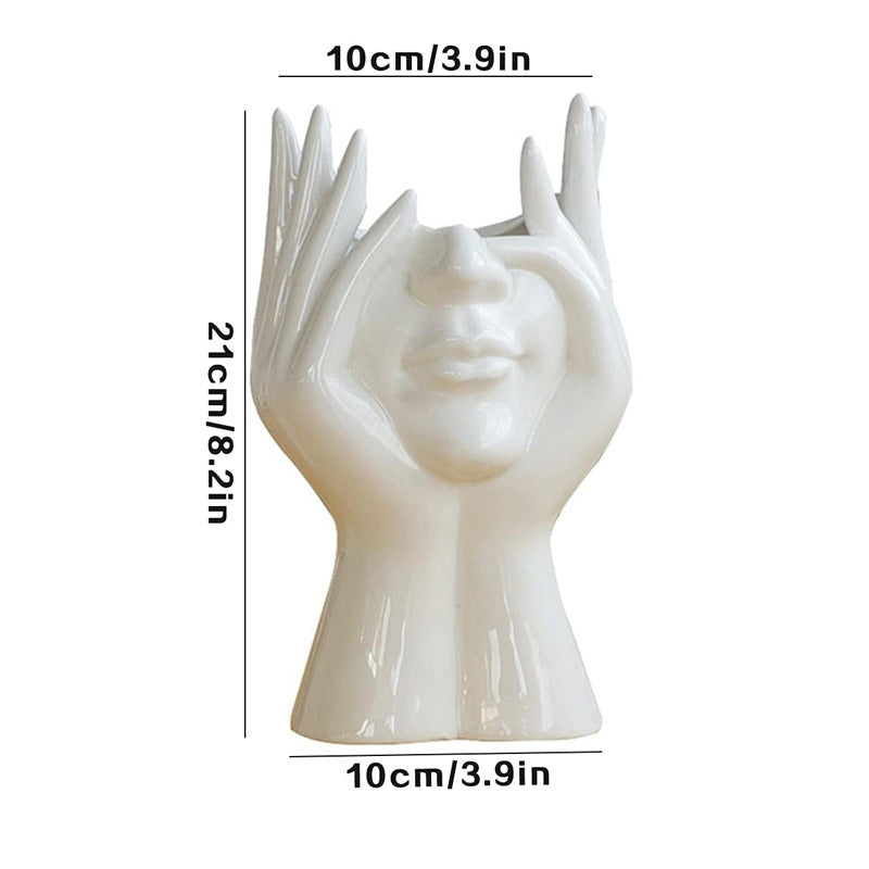 Kunstnerisch Handgeformte Blumenvase