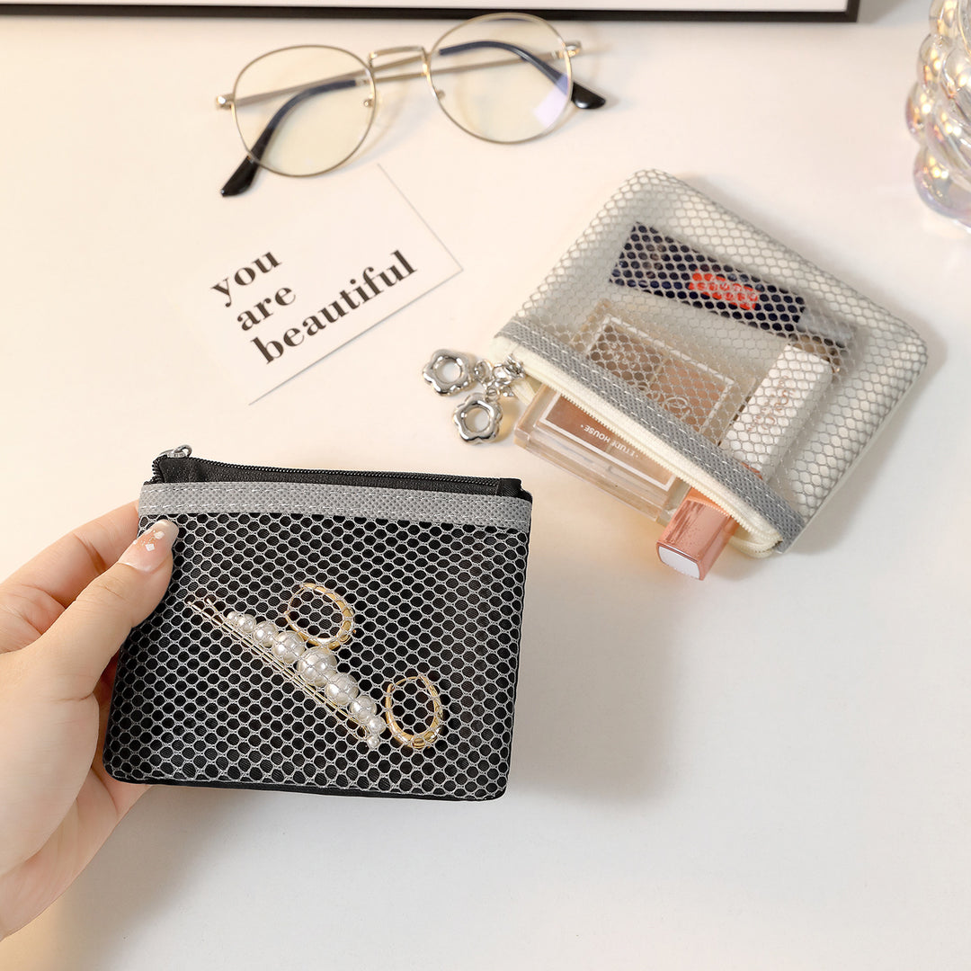 Stilvolle Mesh Reißverschluss-Tasche
