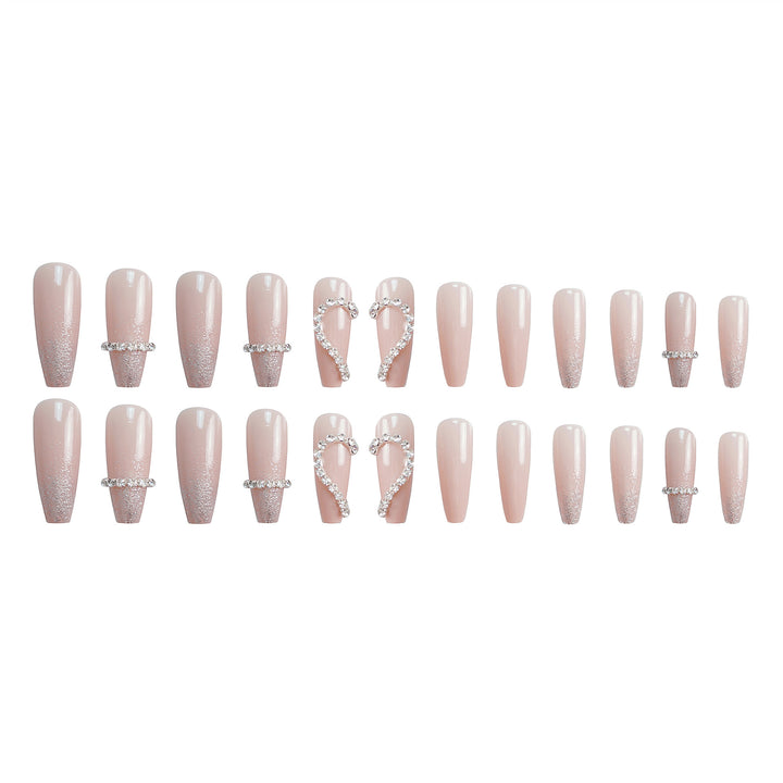 Rhinestone-beschichtet Press-On Nagelkunst Set Karnz 1790727345