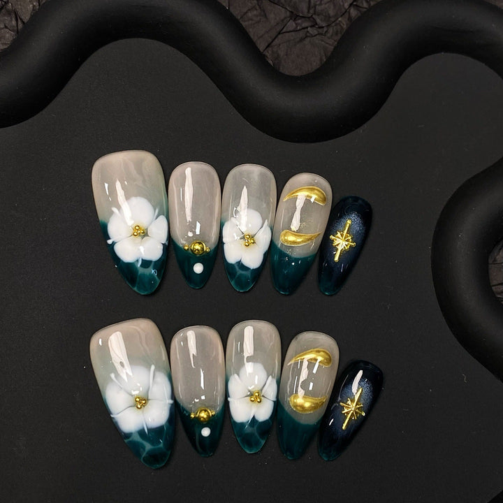 Dekorative Kunst Druck-On Nagelset