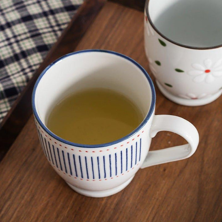 Japanische Naturthemen Keramisch Glasierte Handgefertigte Teetassen | Karnz