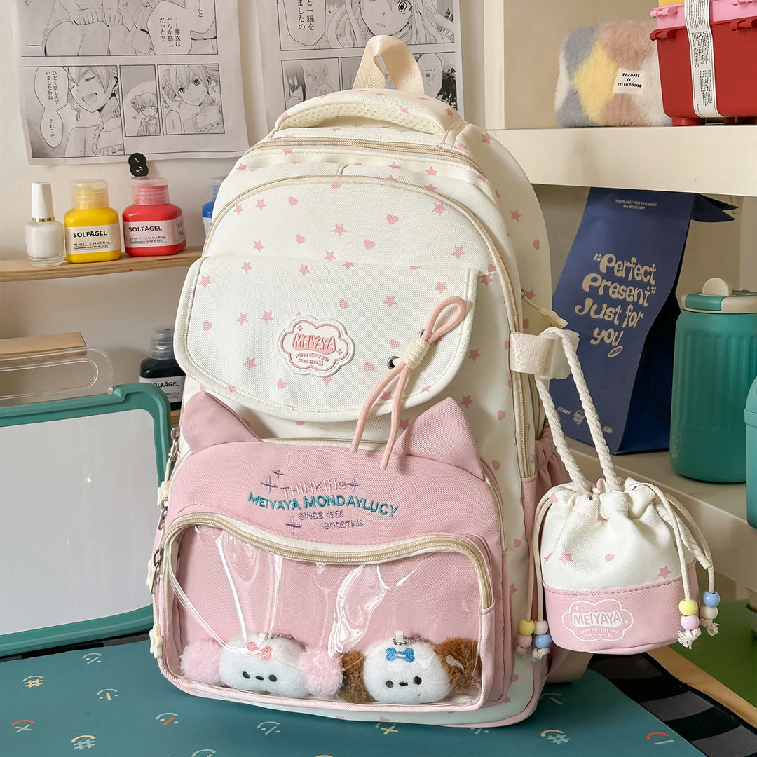 Stylische Wasserfeste Sternmuster Rucksack Karnz