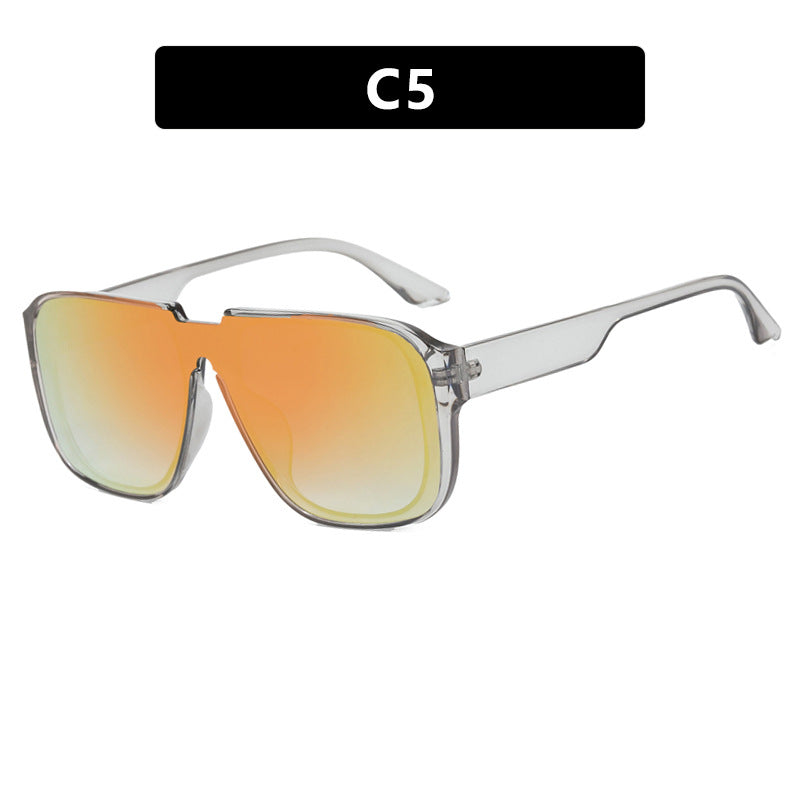 Damen trendy quadratische Sonnenbrille mit transparentem, grünem Rahmen und schützendem UV-Filter Karnz