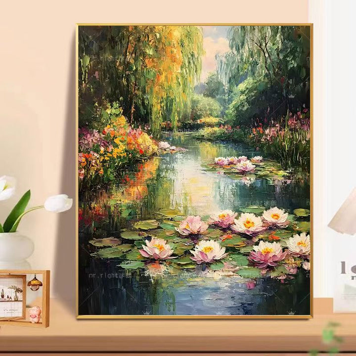 Florale Landschaft Ölgemälde Wandkunst Karnz