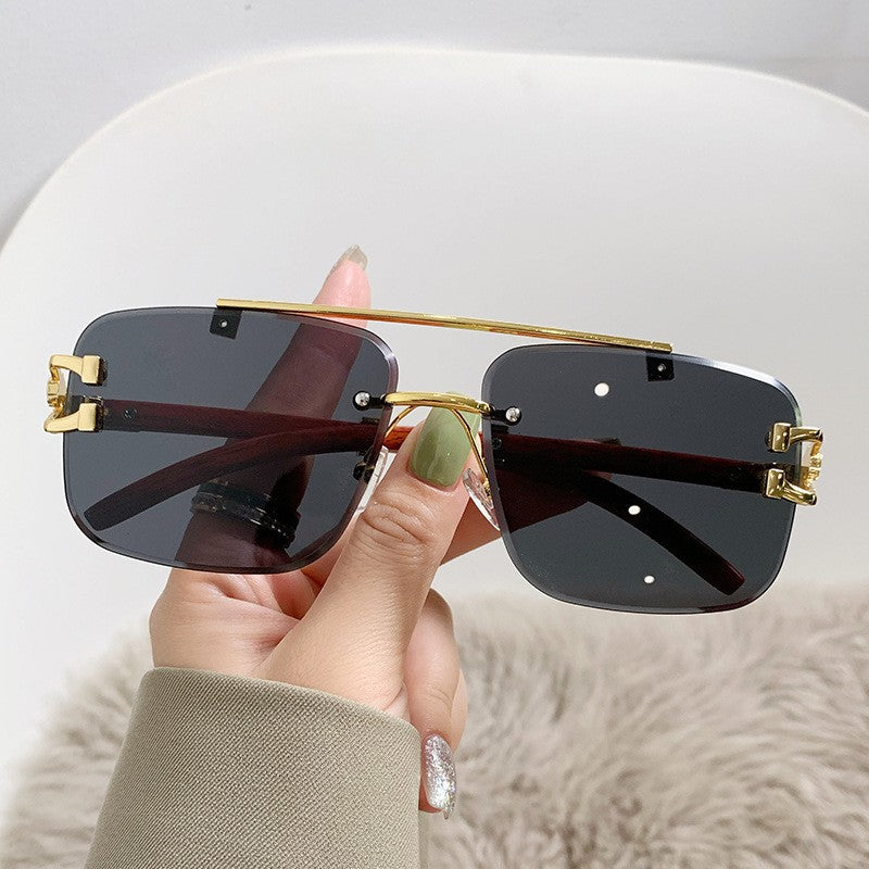 Damen Luxus-Sonnenbrille mit Holz- und Metallkombination Karnz