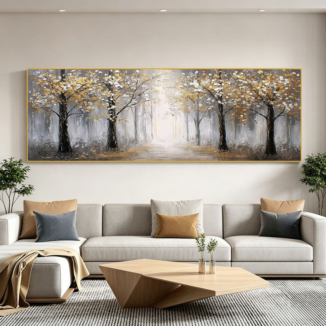 Malerei auf Leinwand mit malerischer Waldlandschaft
