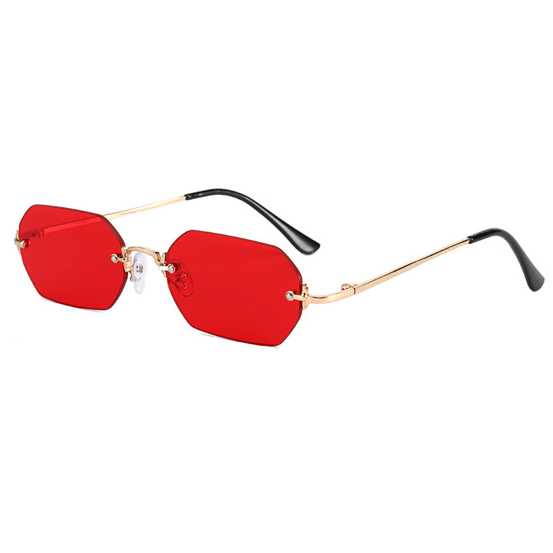 Damen modische achtkantige Sonnenbrille mit elegantem Metallrahmen Karnz