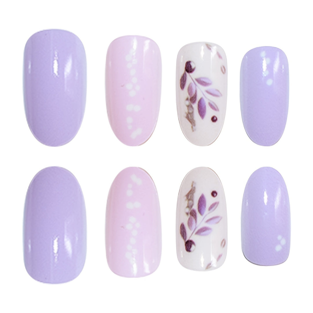 Elegante florale Design Press-On Nägel Karnz