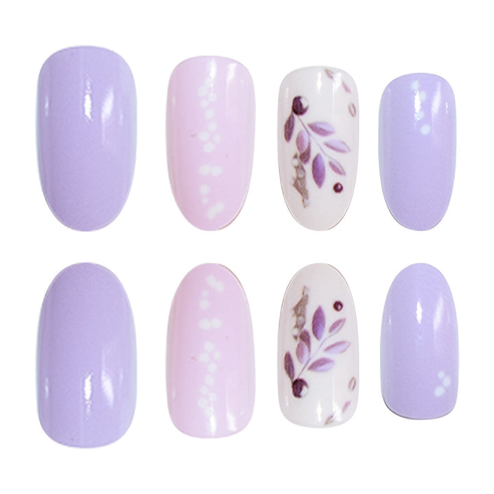 Elegante florale Design Press-On Nägel Karnz