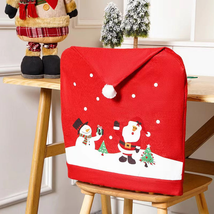 Festlicher Stuhlüberzug mit Weihnachten-Motiv Karnz