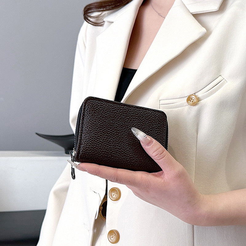 Texturiertes Reißverschluss-Wallet