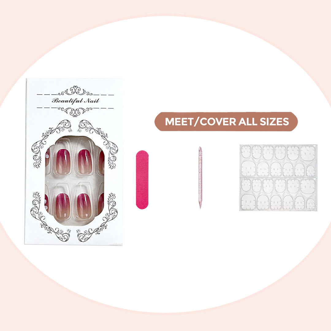 Floral Gradient Press-On Nail Set Karnz