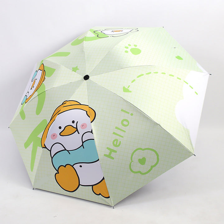 Damen Falt-Regenschirm mit niedlichem Tierdesign Karnz