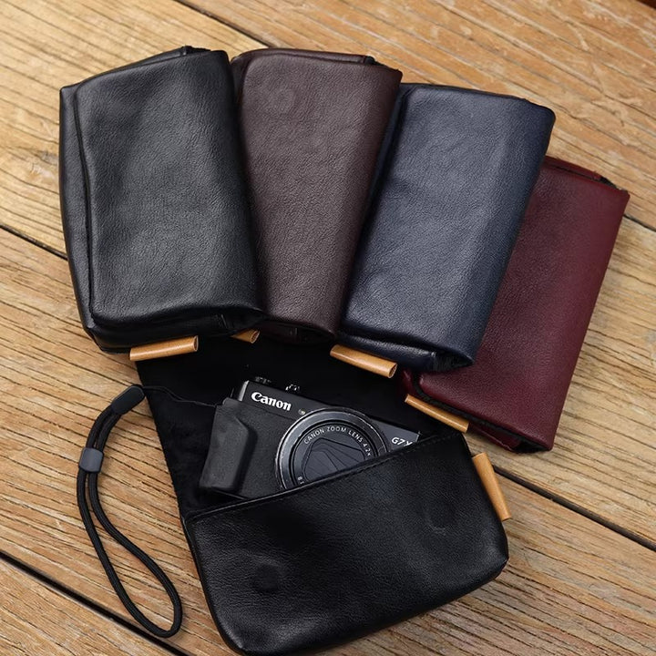 Premium Leder Reißverschluss Tasche