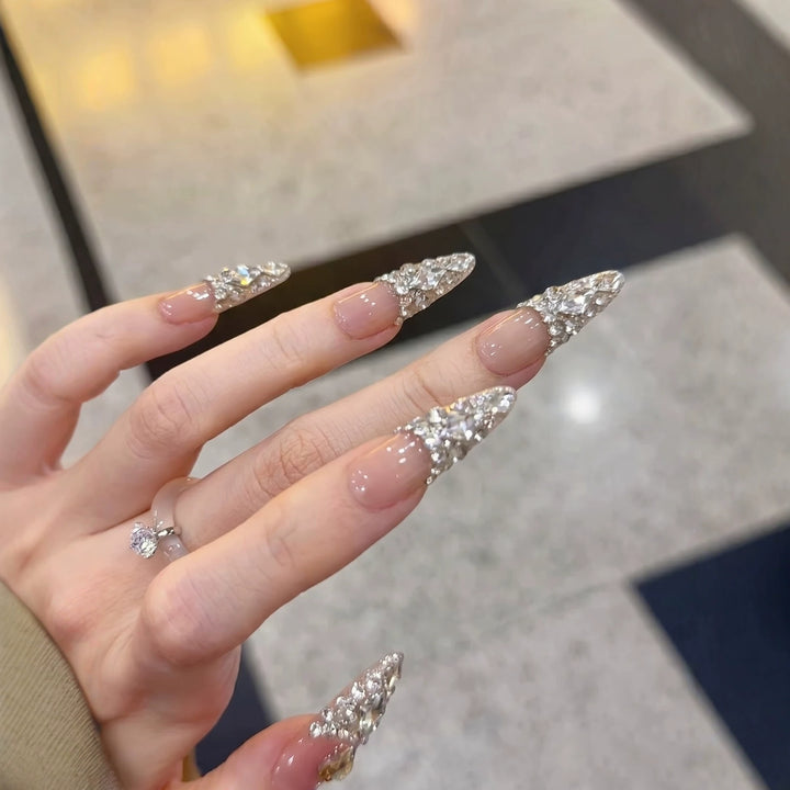 Rhinestone Stiletto Press-On Nail Set Karnz