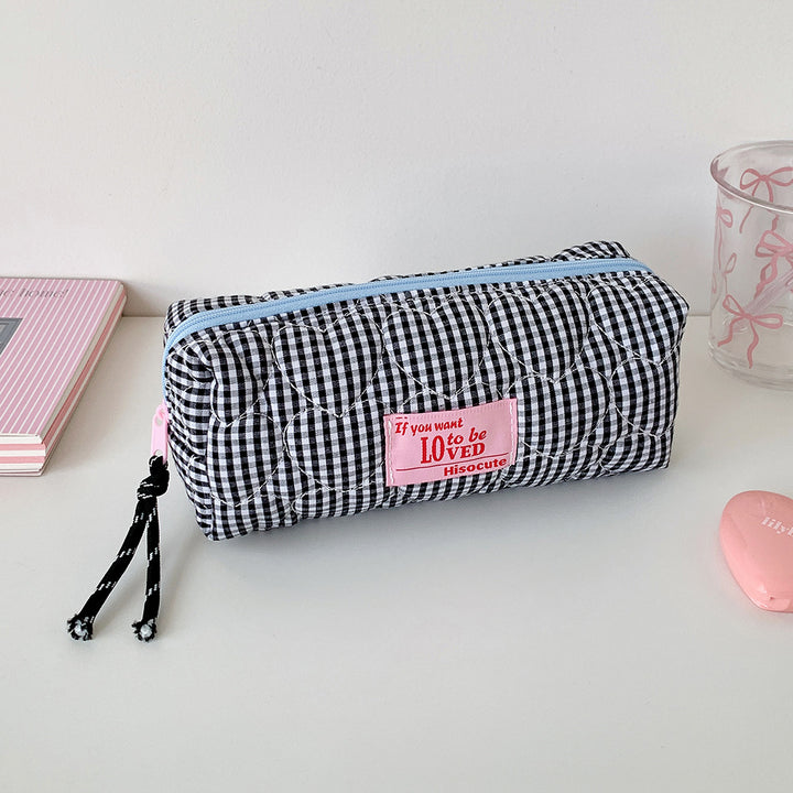 Gepatchtes Gingham Stiftetui Karnz