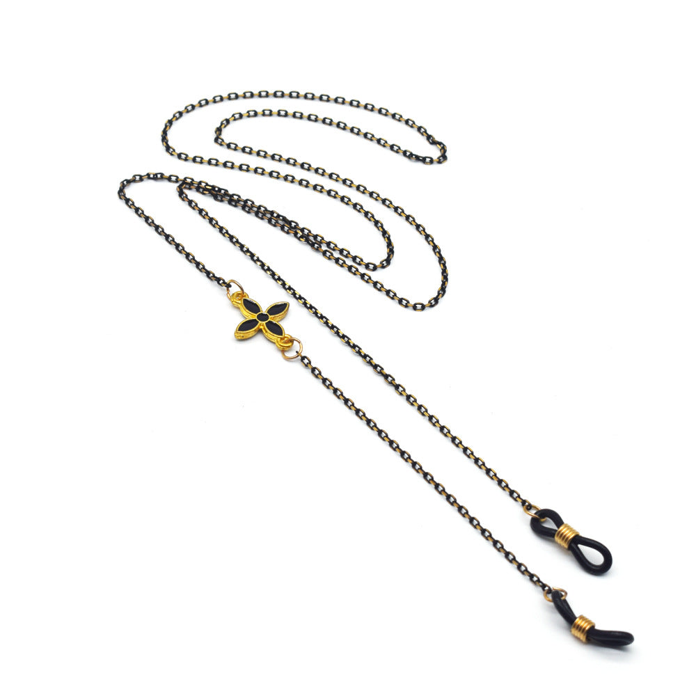 Chice Brillen-Kette mit floralem Detail Karnz