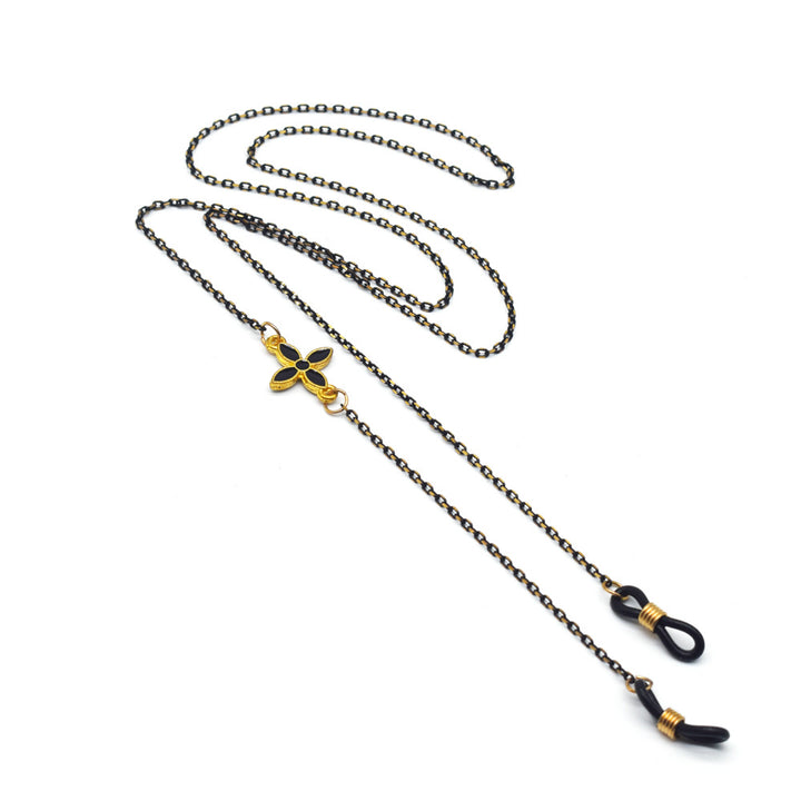 Chice Brillen-Kette mit floralem Detail Karnz