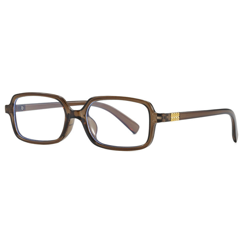 Damen modische quadratische Brille mit elegantem Kunststoffrahmen und goldenen Akzenten Karnz