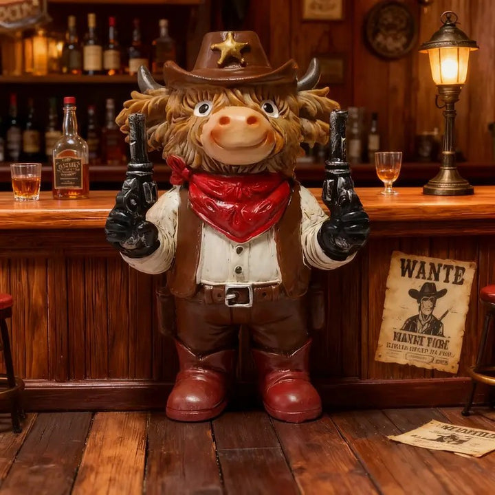Lustige Cowboy Dekofigur Karnz