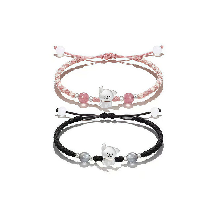 Verspieltes Hund Charm Perlen Armband Karnz