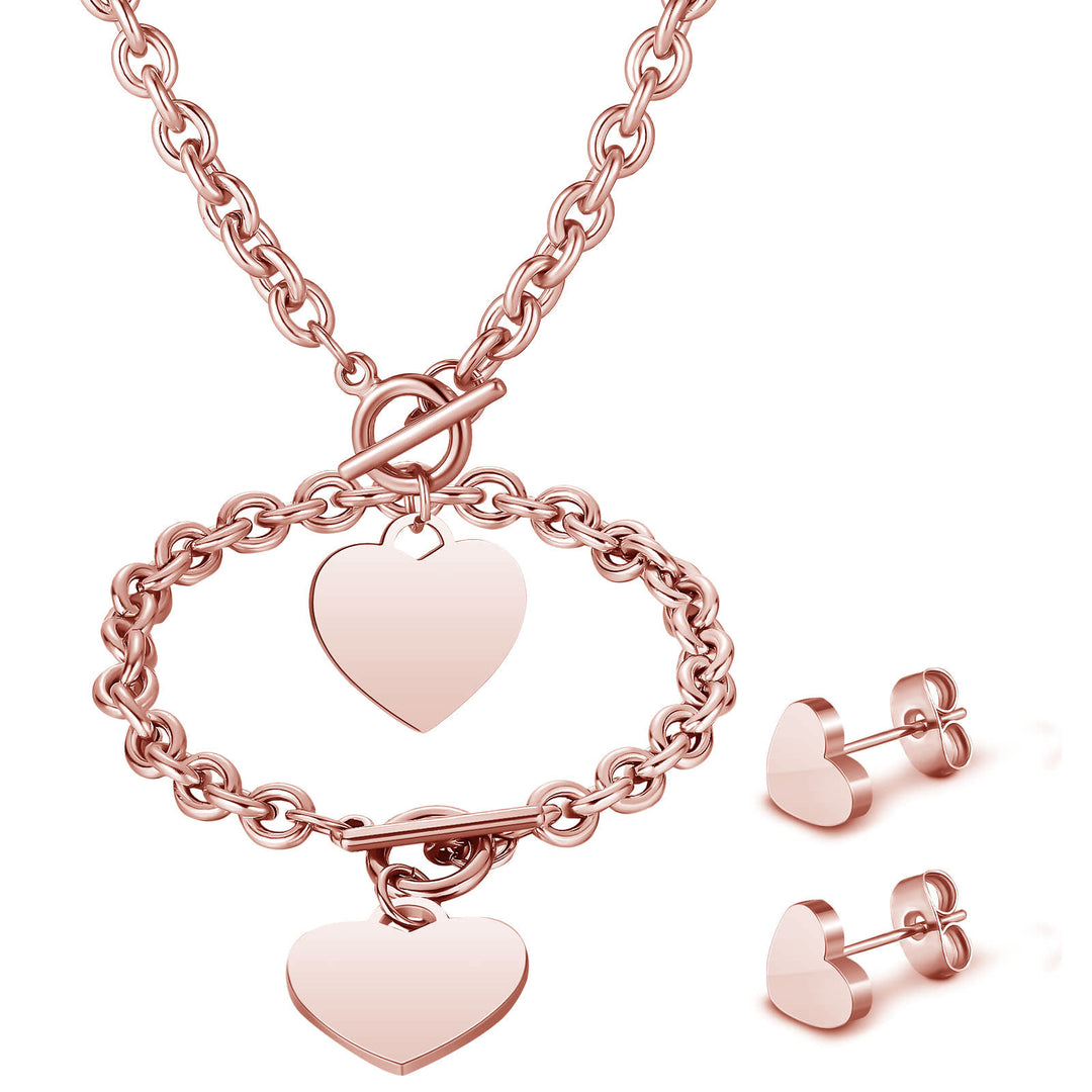 Herz-inspiriertes Schmuckset Karnz