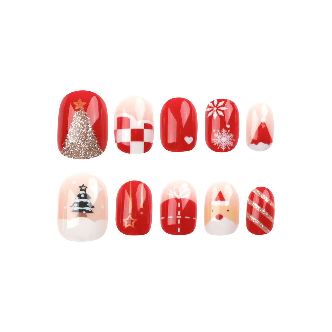 Festliche Nagelkunst mit Weihnachtsmotiven Karnz
