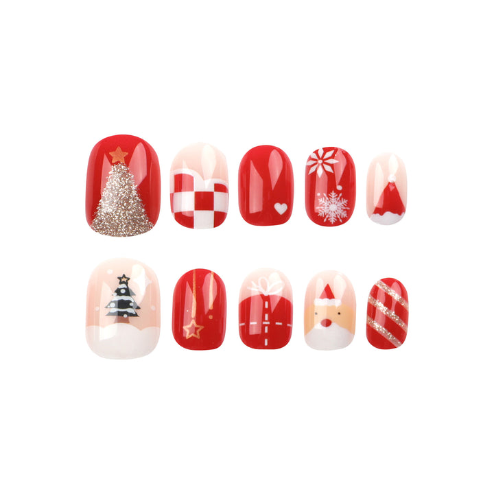 Festliche Nagelkunst mit Weihnachtsmotiven Karnz