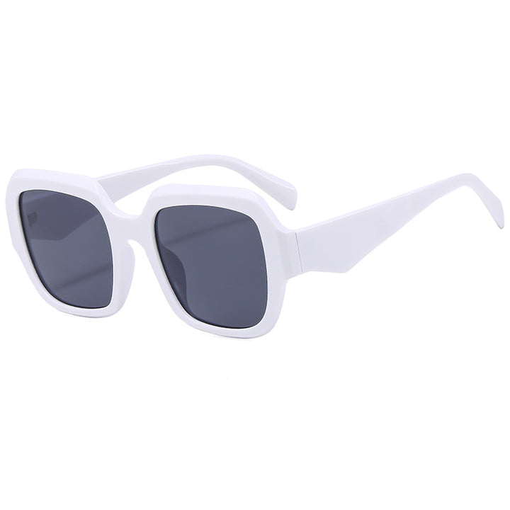 Damen Modische quadratische Sonnenbrille mit polygonalem Rahmen Karnz